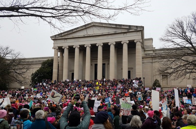 Women's March in front of the National Museum of Natural History, Washington. Image shutterstock.jpg